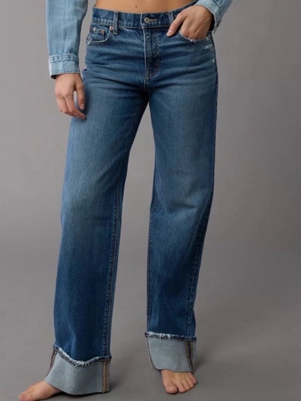 American Eagle Stovepipe Cuff Jeans